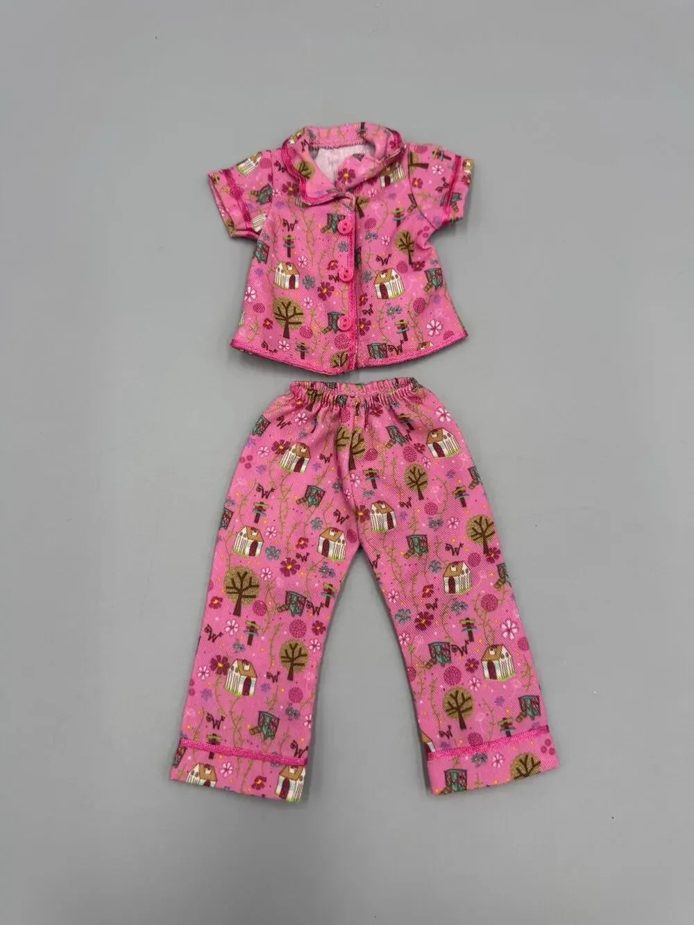 American Girl Wellie Wishers Enchanted Garden Pajamas Pink Two-Piece Set